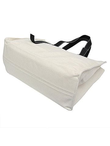 Loewe Loewe Paula's Ibiza Women,Men Canvas,Leather Tote Bag Black,Off-white (view 2)