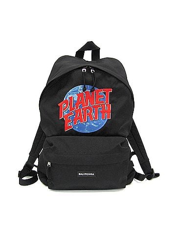 Balenciaga Balenciaga Planet Earth Backpack 503221 Women,Men Polyamide Backpack Black (view 1)