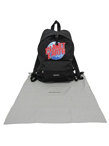 Balenciaga Balenciaga Planet Earth Backpack 503221 Women,Men Polyamide Backpack Black (view 2)