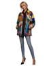 Retro 100% Leather Multi Color Jacket Size L - photo 2