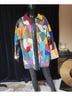 Retro 100% Leather Multi Color Jacket Size L - photo 3
