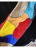 Retro 100% Leather Multi Color Jacket Size L - photo 6