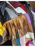 Retro 100% Leather Multi Color Jacket Size L - photo 4