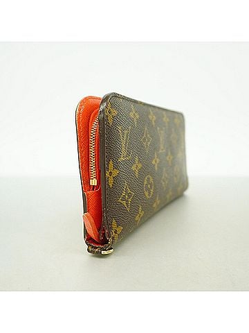 Louis Vuitton Louis Vuitton Monogram Portefeuille Insolite Long Wallet M61989 Brown Orange Women's (view 2)