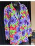 Retro 100% Polyester Floral Multi Color Blazer Size M - photo 4