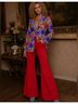 Retro 100% Polyester Floral Multi Color Blazer Size M - photo 3