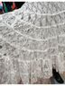 Retro 100% Lace White Casual Skirt Size M - photo 6