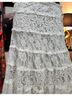Retro 100% Lace White Casual Skirt Size M - photo 12