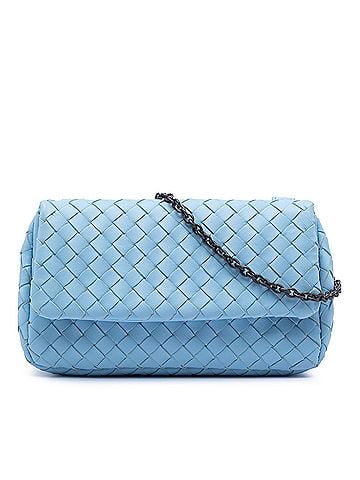 Bottega Veneta Mini Nappa Intrecciato Expandable Chain Flap Crossbody (view 1)