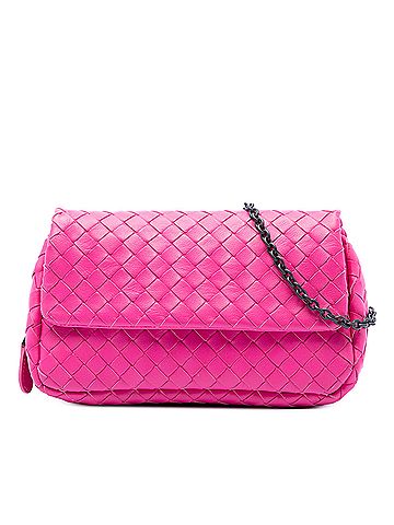 Bottega Veneta Mini Nappa Intrecciato Expandable Chain Flap Crossbody (view 1)