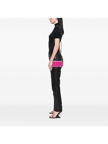 Bottega Veneta Mini Nappa Intrecciato Expandable Chain Flap Crossbody (view 2)