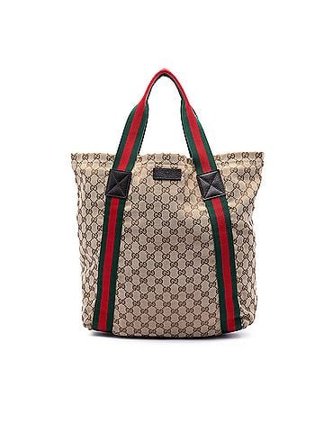 Gucci GG Canvas Web Tote (view 1)