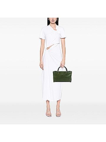 Gucci Medium Calfskin Bamboo Shopper Satchel (view 2)