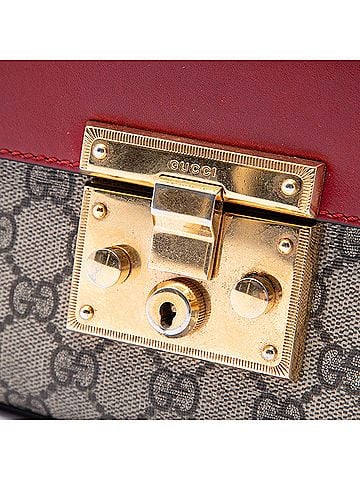 Gucci Small GG Supreme Padlock Crossbody (view 2)