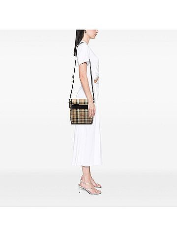 Burberry Haymarket Check Coated Canvas Crossbody (view 2)