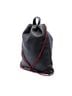 Gucci 100% Leather Black Grained Calfskin Web Logo Drawstring Backpack One size - photo 3
