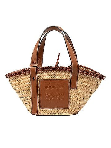 Loewe Small Raffia Anagram Basket Tote (view 1)