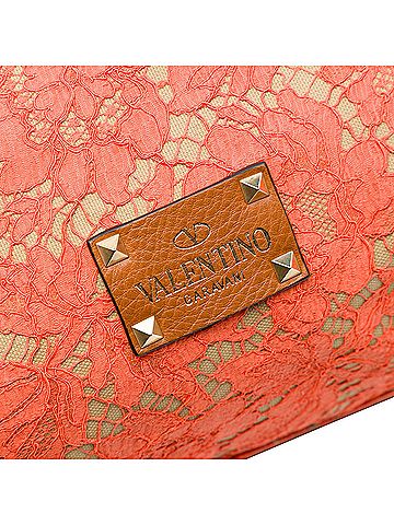 Valentino Canvas Rockstud Glam Lace Reversible Tote (view 2)