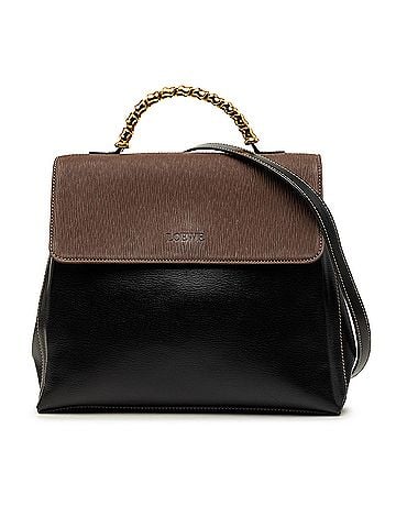 Loewe Bicolor Leather Velazquez Twist Top Handle Bag (view 1)