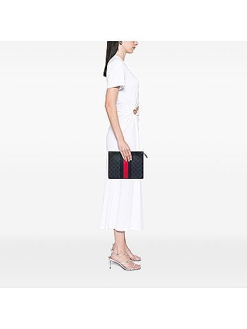 Gucci GG Supreme Web Clutch (view 2)