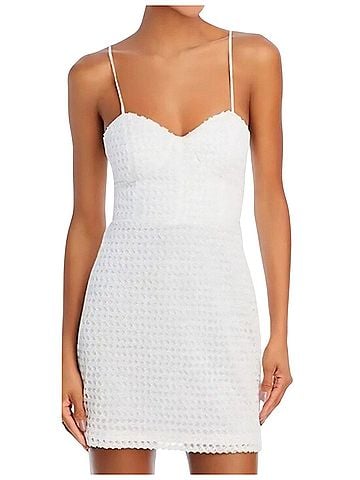 Ramy Brook Ramy Brook Ayala White Embellished Cocktail Dress (view 1)