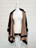 Anne Klein Stripes Black Tan Poncho Size XL - photo 10