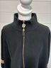 Anne Klein Stripes Black Tan Poncho Size XL - photo 5