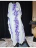 Retro 100% Polyester Floral White Purple Active Dress One size - photo 3