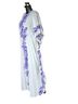 Retro 100% Polyester Floral White Purple Active Dress One size - photo 2