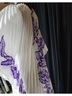 Retro 100% Polyester Floral White Purple Active Dress One size - photo 8