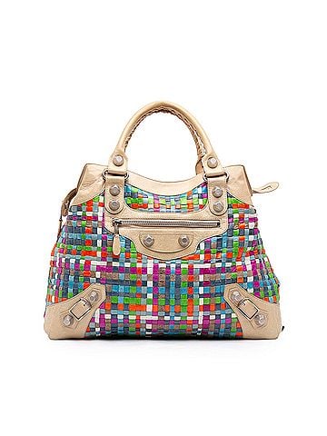 Balenciaga Lambskin Woven Motocross Giant 21 Brief Tote (view 1)