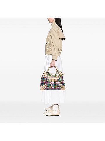 Balenciaga Lambskin Woven Motocross Giant 21 Brief Tote (view 2)