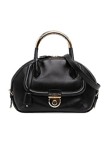 Salvatore Ferragamo Leather Fiamma Satchel (view 1)