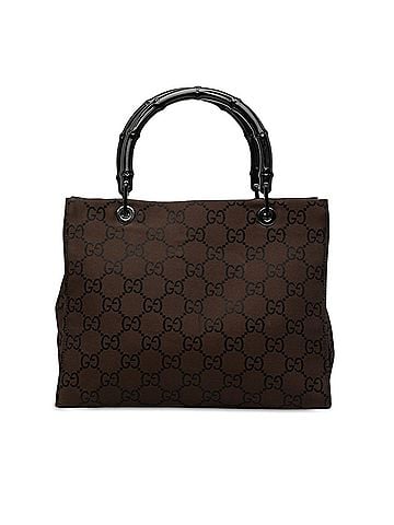 Gucci GG Nylon Bamboo Satchel (view 1)