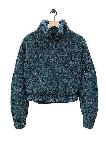 Lululemon Athletica Scuba Oversized Cropped Fleece Funnel Neck T-Shirt (view 1)