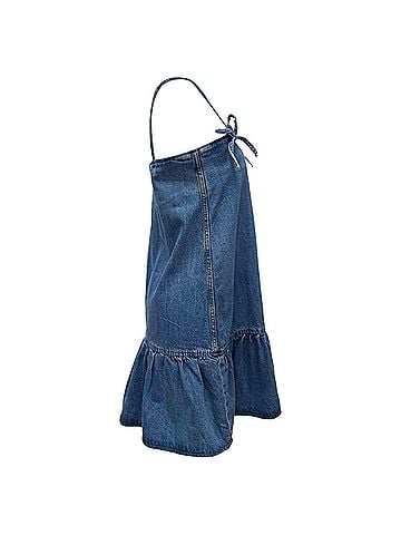 Ganni Ganni Tint Mini Dress in Light Blue Denim (view 2)