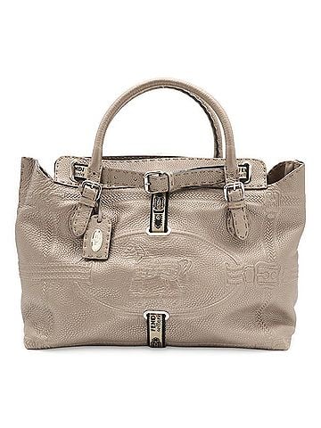 Fendi FENDI Selleria Large Villa Borghese Handbag, Leather, Greige, 8BN156 (view 1)