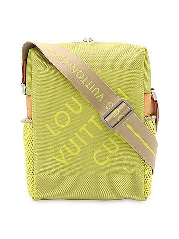 Louis Vuitton LOUIS VUITTON Damier Geant Louis Vuitton Cup LV Weatherly Shoulder Bag Yellow M80636 (view 1)
