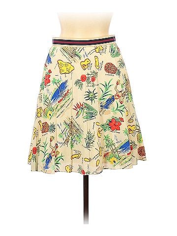J. Crew x Dauphinette Hawaiian Island Print Pleated Skirt Casual Skirt (view 1)