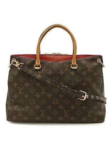 Louis Vuitton LOUIS VUITTON Louis Vuitton Monogram Pallas MM Handbag Shoulder Bag Leather Cerise Red M41175 (view 1)