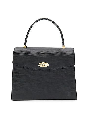 Louis Vuitton LOUIS VUITTON Louis Vuitton Epi Malesherbes Handbag Flap Bag Leather Noir Black M52372 (view 1)
