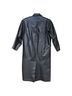 Wilsons Leather 100% Leather 100% Nylon Solid Black Trenchcoat Size S - photo 2