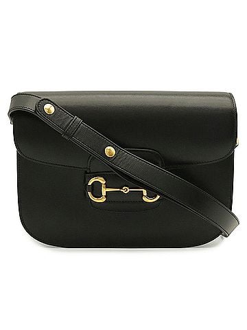 Gucci GUCCI Horsebit 1955 Shoulder Bag Pochette Leather Black 602204 (view 2)