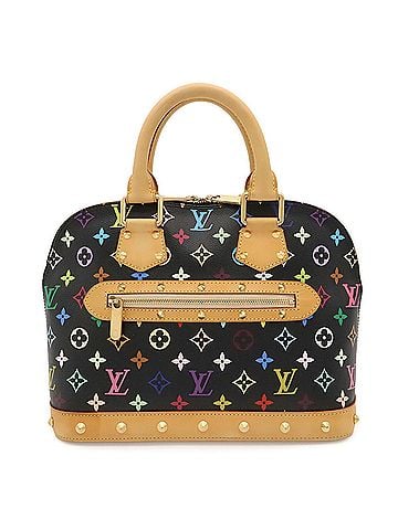 Louis Vuitton LOUIS VUITTON Louis Vuitton Monogram Multicolor Alma Handbag Studs Noir Black M92646 (view 2)