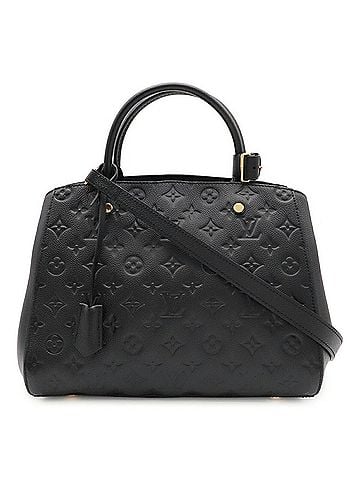 Louis Vuitton LOUIS VUITTON Louis Vuitton Monogram Empreinte Montaigne MM Handbag Shoulder Bag Noir Black M41048 (view 2)