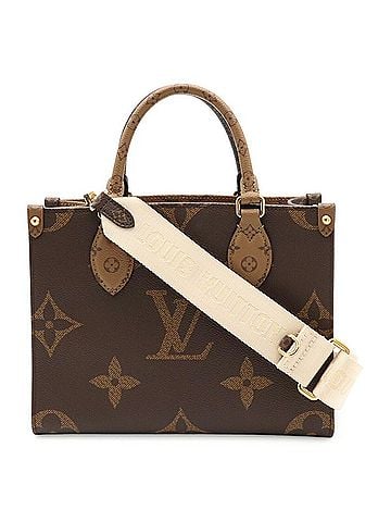 Louis Vuitton LOUIS VUITTON Monogram OnTheGo PM Handbag/Shoulder Bag, Bicolor Brown, M46373 (Handbag, Pouch Missing) (view 2)