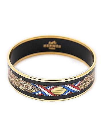 Hermes Leather Goods Enamel Bangle MM (view 2)