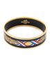 Hermes Leather Goods Black Enamel Bangle MM One size - photo 2