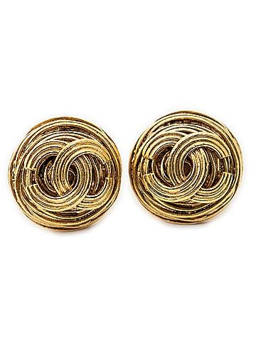 Chanel CC Round Clip On Earrings (view 1)
