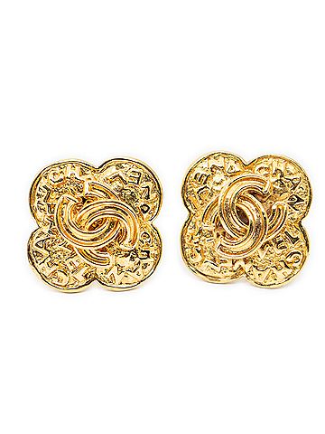 Chanel CC Clover Clip On Earrings (view 1)